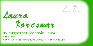 laura korcsmar business card